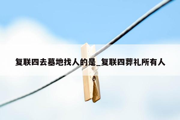 复联四去墓地找人的是_复联四葬礼所有人