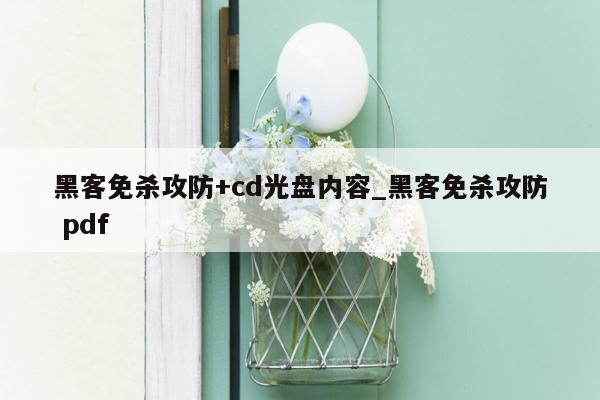 黑客免杀攻防+cd光盘内容_黑客免杀攻防 pdf