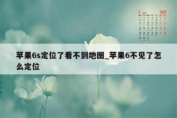 苹果6s定位了看不到地图_苹果6不见了怎么定位