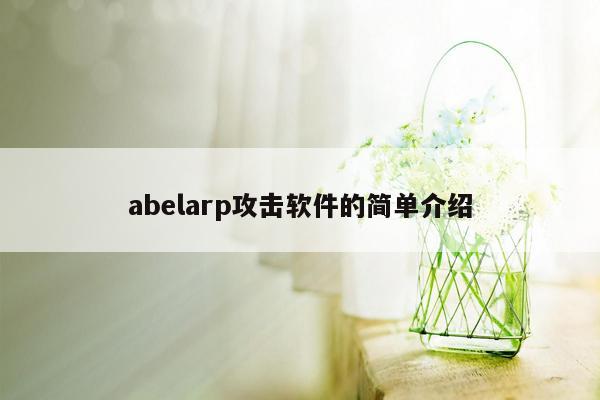 abelarp攻击软件的简单介绍