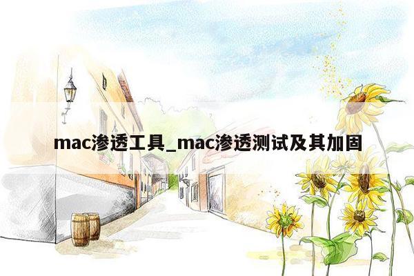 mac渗透工具_mac渗透测试及其加固