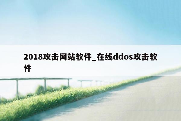 2018攻击网站软件_在线ddos攻击软件