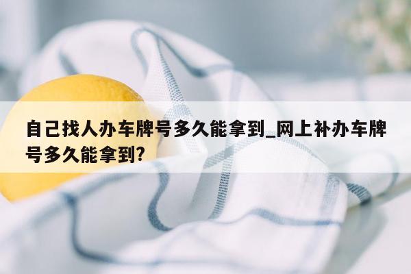 自己找人办车牌号多久能拿到_网上补办车牌号多久能拿到?