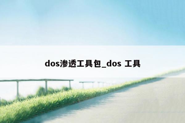 dos渗透工具包_dos 工具