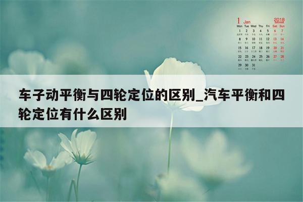 车子动平衡与四轮定位的区别_汽车平衡和四轮定位有什么区别