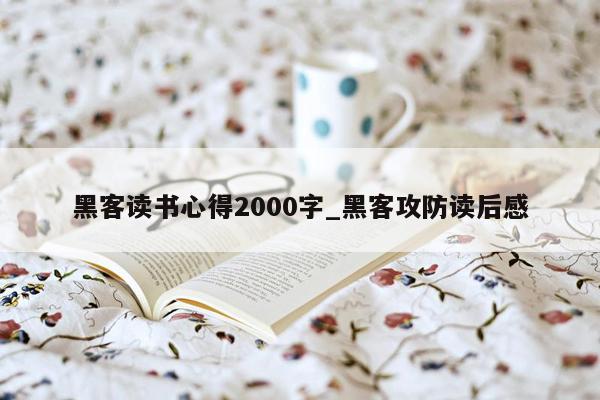 黑客读书心得2000字_黑客攻防读后感