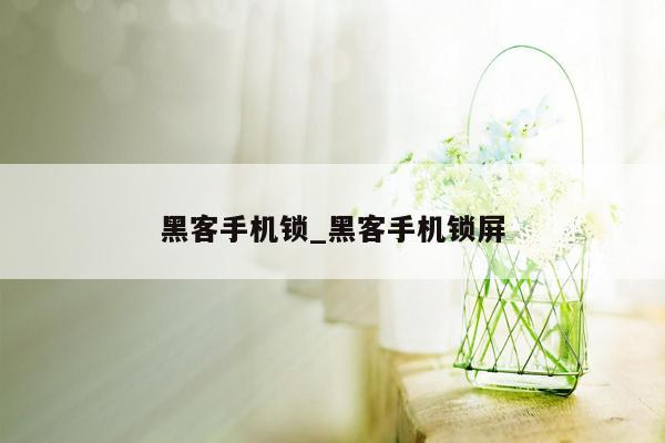 黑客手机锁_黑客手机锁屏