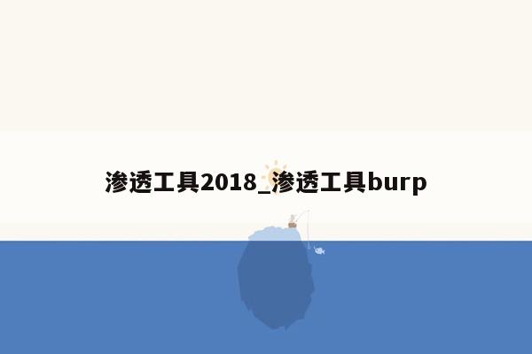 渗透工具2018_渗透工具burp