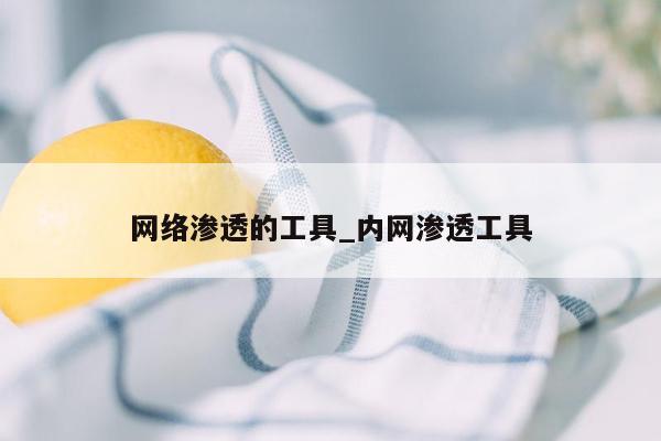 网络渗透的工具_内网渗透工具