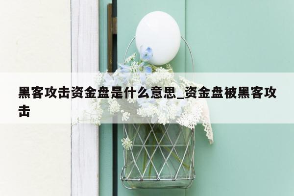 黑客攻击资金盘是什么意思_资金盘被黑客攻击