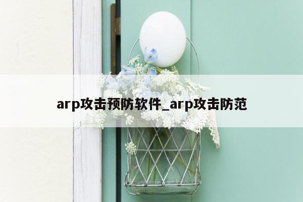 arp攻击预防软件_arp攻击防范