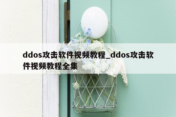 ddos攻击软件视频教程_ddos攻击软件视频教程全集