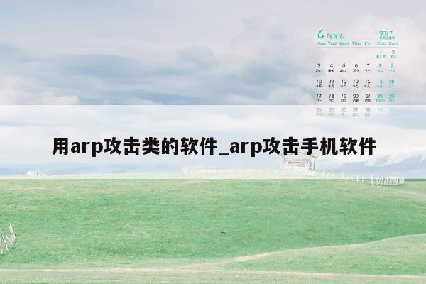 用arp攻击类的软件_arp攻击手机软件