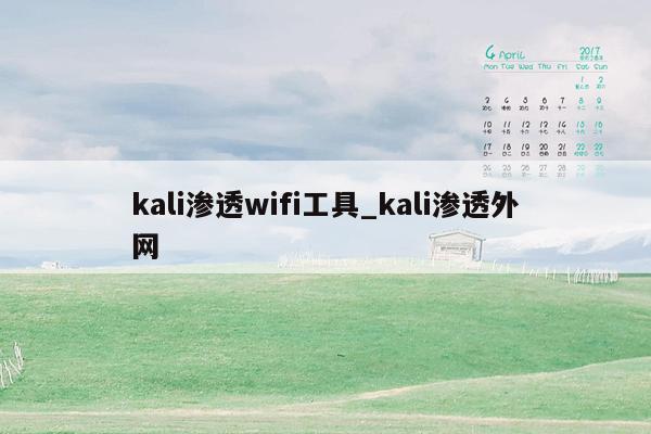 kali渗透wifi工具_kali渗透外网