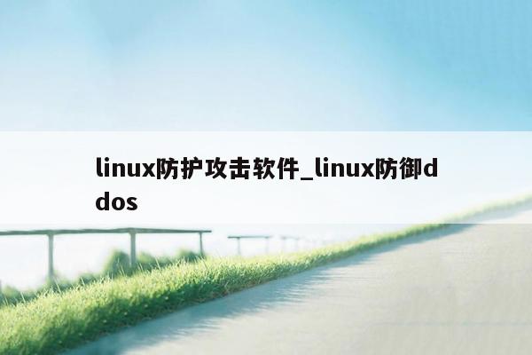 linux防护攻击软件_linux防御ddos