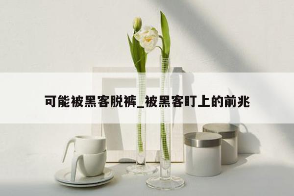 可能被黑客脱裤_被黑客盯上的前兆