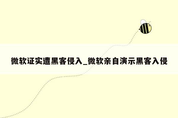 微软证实遭黑客侵入_微软亲自演示黑客入侵