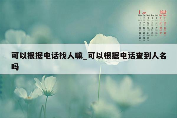 可以根据电话找人嘛_可以根据电话查到人名吗