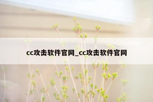 cc攻击软件官网_cc攻击软件官网