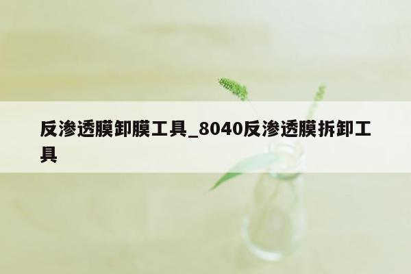 反渗透膜卸膜工具_8040反渗透膜拆卸工具