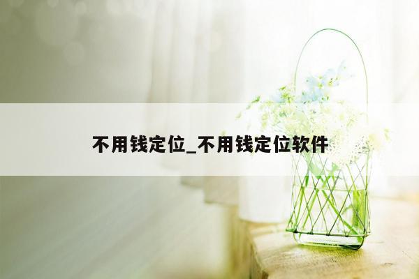 不用钱定位_不用钱定位软件